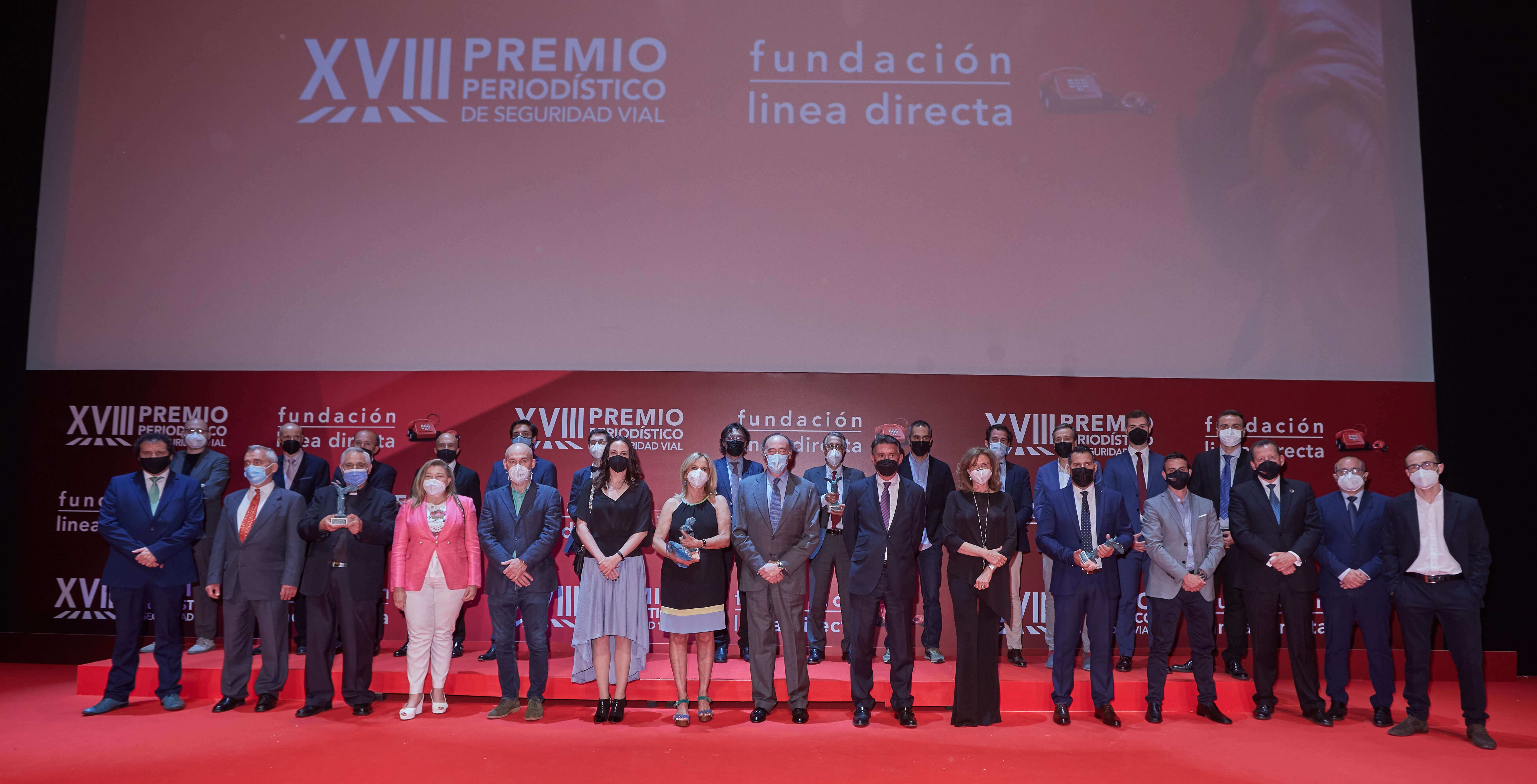 Ganadores de la XVIII Premio Periodístico de Seguridad Vial de la Fundación Línea